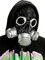 Adult Silver And Black Zombie Gas Mask Gasmask Halloween Costume Accessory